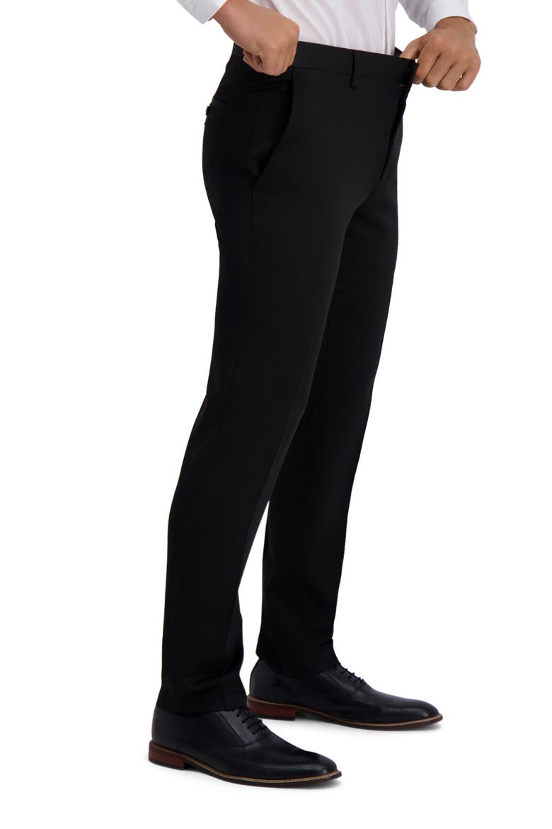 Reaction Stretch Slim Fit Dress Pants, Alternate, color, BLACK