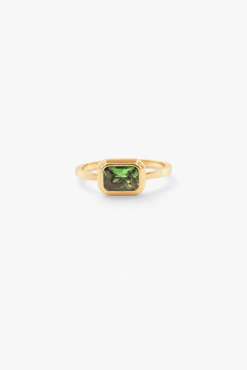 Square Emerald Ring