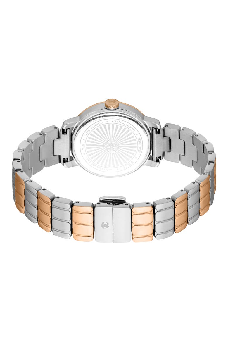Solina Quartz Two Tone Bracelet Watch, 30mm, Alternate, color, TWO TONE SILVER & ROSE GOLD