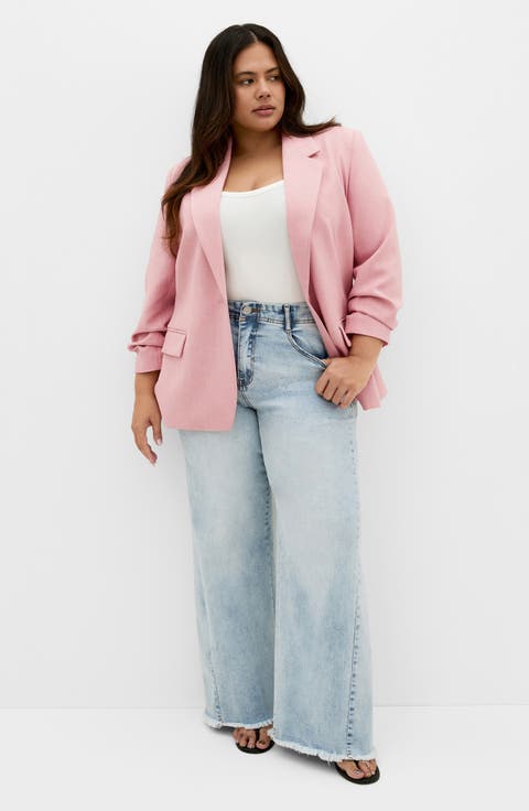 Imogen Gathered Sleeve Blazer