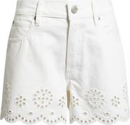 FRAME The Eyelet Denim Shorts