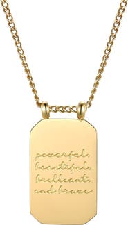 Mantra Powerful, Beautiful, Brilliant, and Brave - Necklace