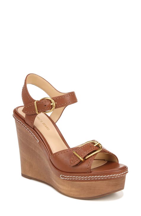 Geraldine Ankle Strap Platform Wedge Sandal (Women)