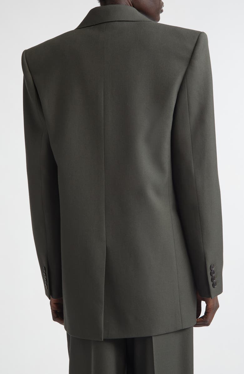Saint Laurent Single Breasted Wool Jacket, Alternate, color, Khaki