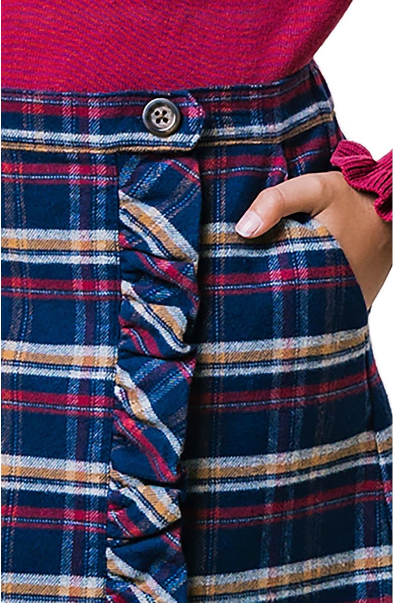 Hope & Henry Girls' Flannel Ruffle Skirt, Toddler, Alternate, color, 