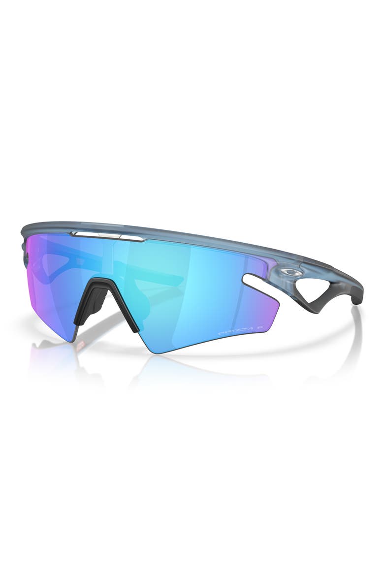 Gender Inclusive Sphaera 36mm Polarized Rectangle Shield Sunglasses, Alternate, color, MATTE TRANS STONEWASHED