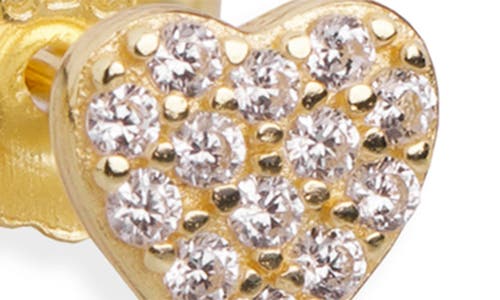 Argento Vivo Sterling Silver Set Of 3 Cubic Zirconia Post Earrings In Gold