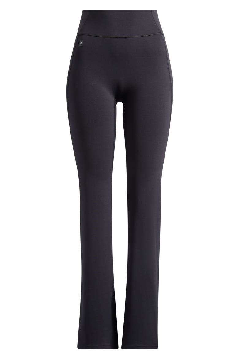 Studio High Waist Flared Pants, Main, color, BLACK