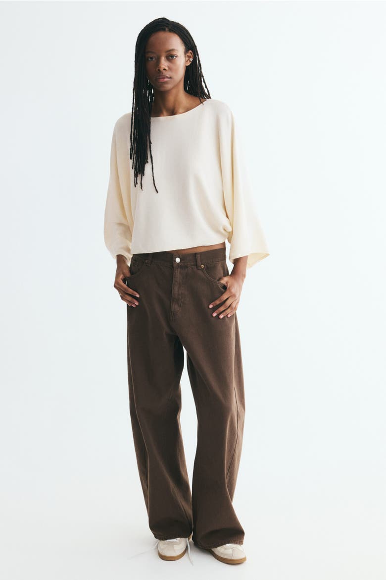 Knit Cape Top, Alternate, color, Cream