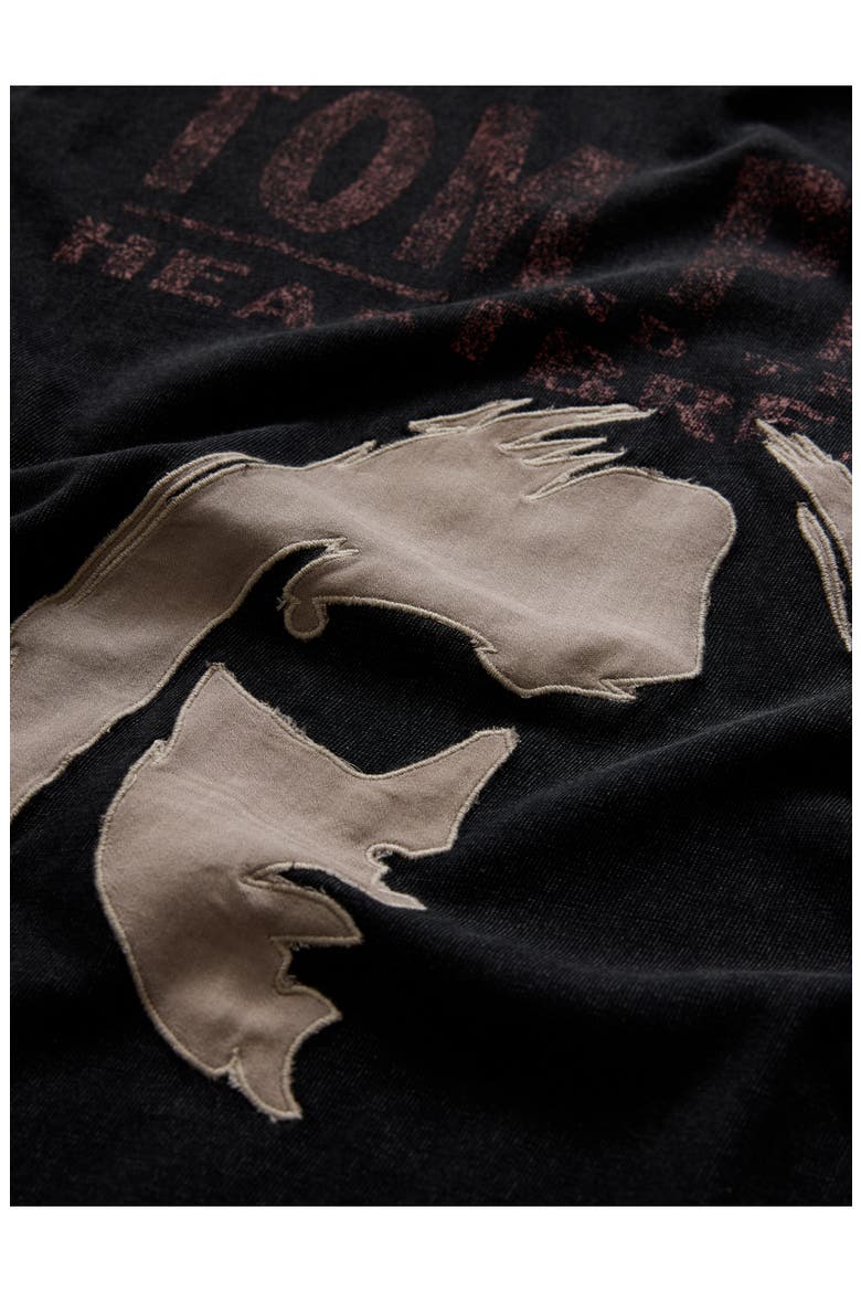 Tom Petty Appliqué Organic Cotton Graphic T-Shirt, Alternate, color, BLACK