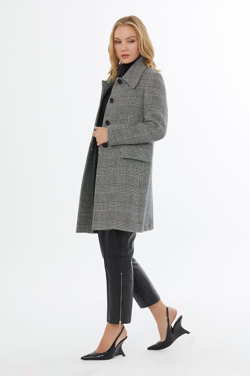 Gizia Button Closure Jacket With Pockets And Back Vent In Gray