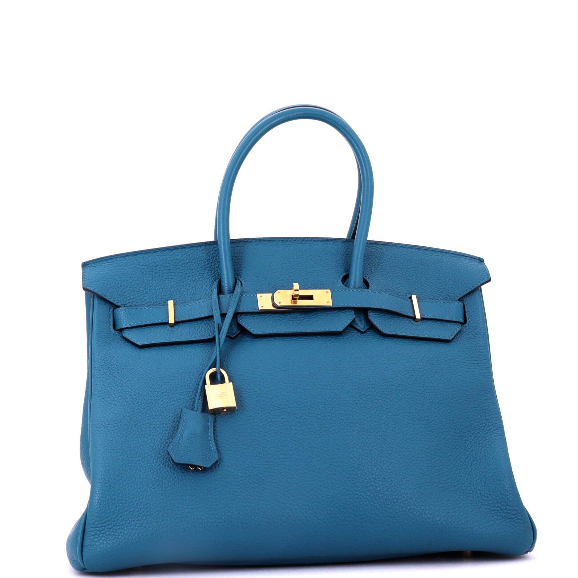 Pre-Owned Hermes Birkin Handbag Blue Togo with Gold Hardware 35, Alternate, color, Cobalt