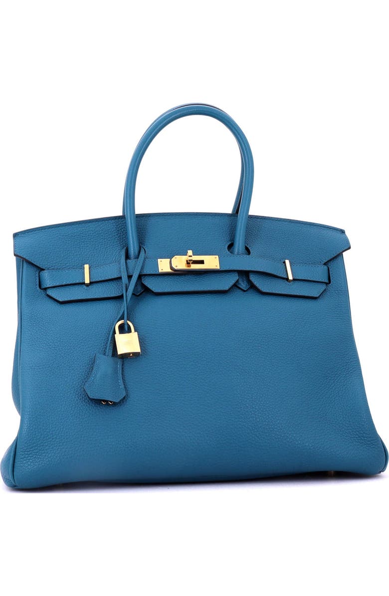 Pre-Owned Hermes Birkin Handbag Blue Togo with Gold Hardware 35, Alternate, color, Cobalt