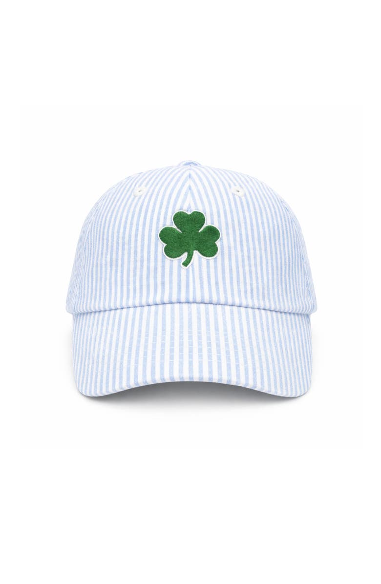 Bits & Bows Shamrock Baseball Hat, Main, color, Blue