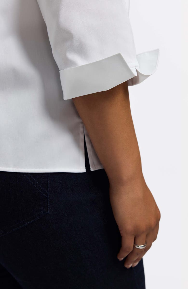 Foxcroft Edith Ruffl Shirt, Alternate, color, White