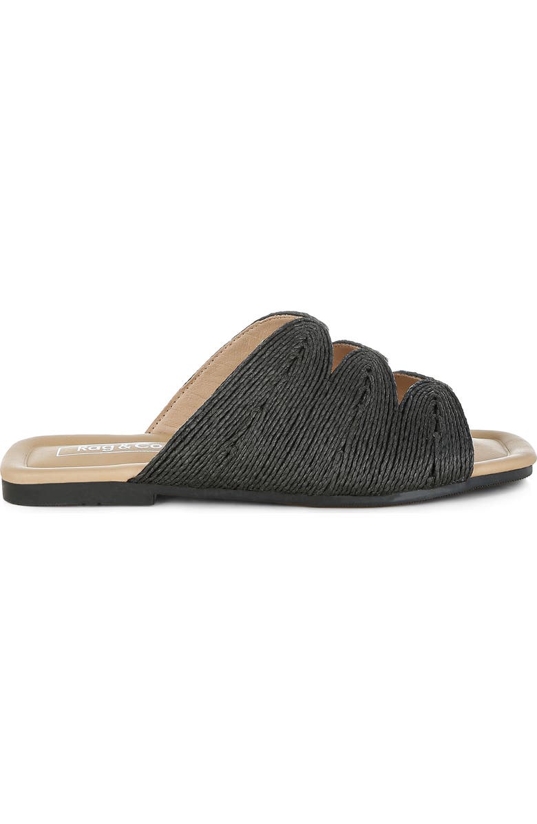 Rag & Co Daisy Doe Slide Sandal, Alternate, color, Black