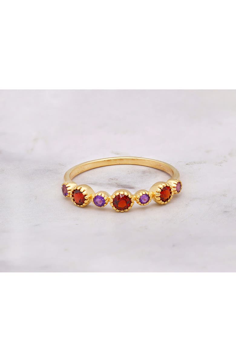 YS GEMS Garnet & Amethyst Ring, Alternate, color, Red