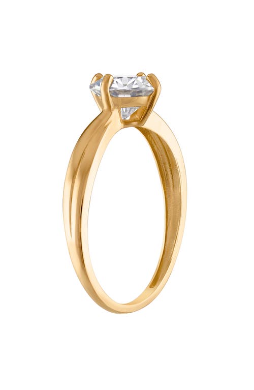 Fuzion Creations Moissanite Solitaire Ring In Yellow