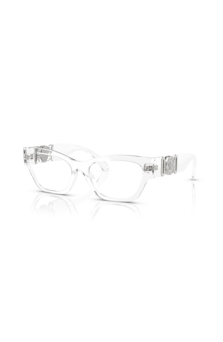 Versace 54mm Cat Eye optical glasses, Main, color, Transparent