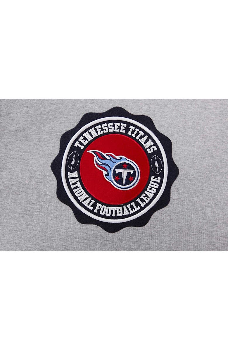 PRO STANDARD Men's Pro Standard Heather Gray Tennessee Titans Crest Emblem Pullover Sweatshirt, Alternate, color,