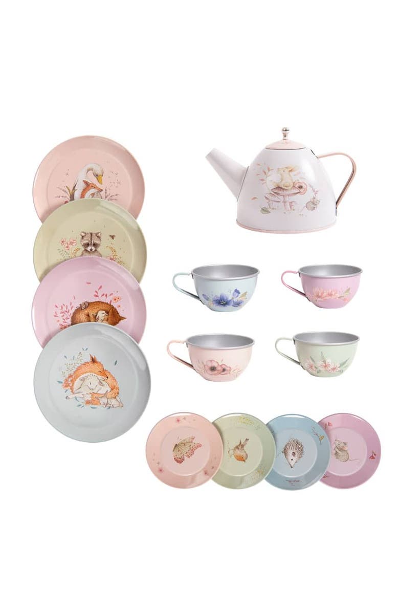 Moulin Roty Suitcase Tea Party Metal Set The Rosalies, Alternate, color, 