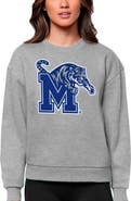 ANTIGUA Women's Antigua Heather Gray Memphis Tigers Victory Crewneck Pullover Sweatshirt