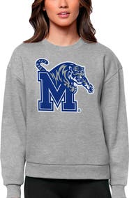 ANTIGUA Women's Antigua Heather Gray Memphis Tigers Victory Crewneck Pullover Sweatshirt