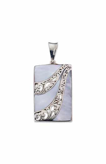 Mother-of-Pearl Rectangle Pendant