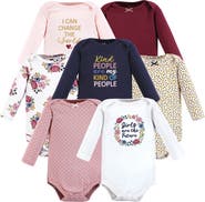 Hudson Baby Soft Cotton Long-Sleeve Bodysuits 7-Piece Value Pack
