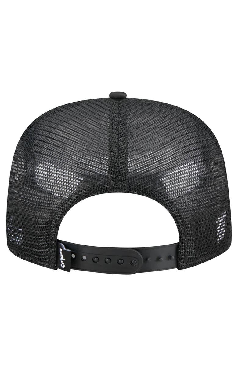 New Era Men's New Era Black Chicago White Sox Retro Satin Script Golfer Adjustable Hat, Alternate, color, Black