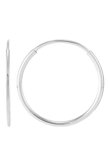 Frankie & Zoe 12mm Endless Hoop Earrings In Silver