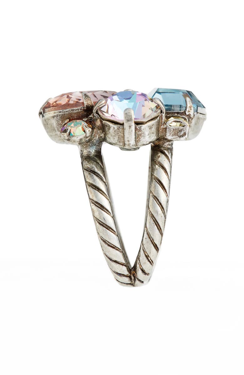Sorrelli Cluster Crystal Cocktail Ring, Alternate, color,