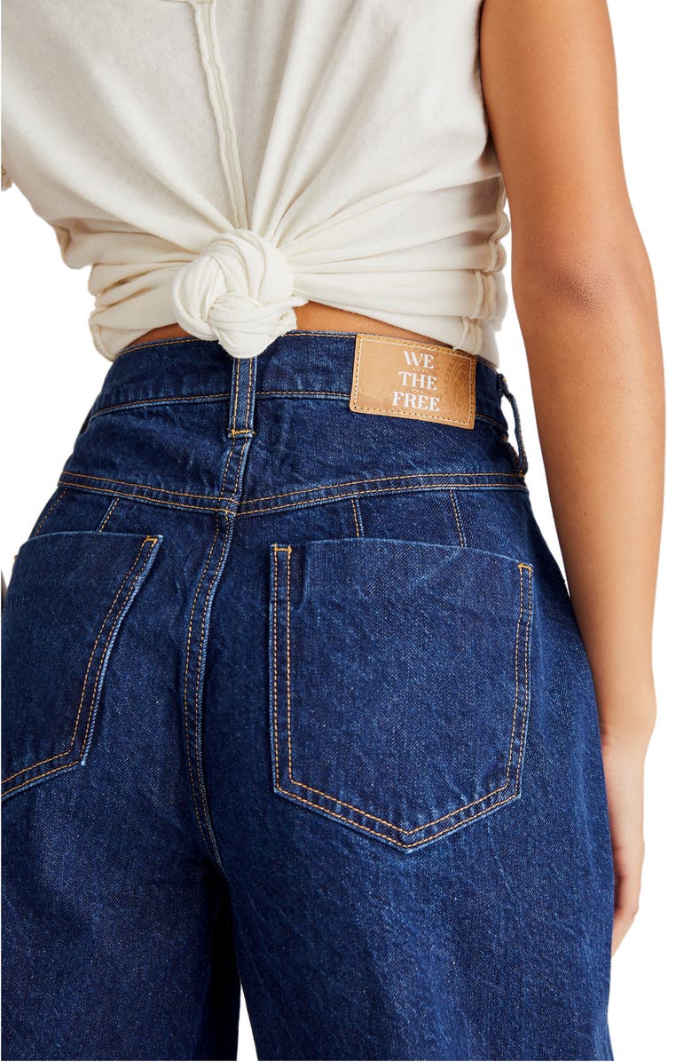 Free People CRVY Gia High Waist Wide Leg Jeans, Alternate, color,