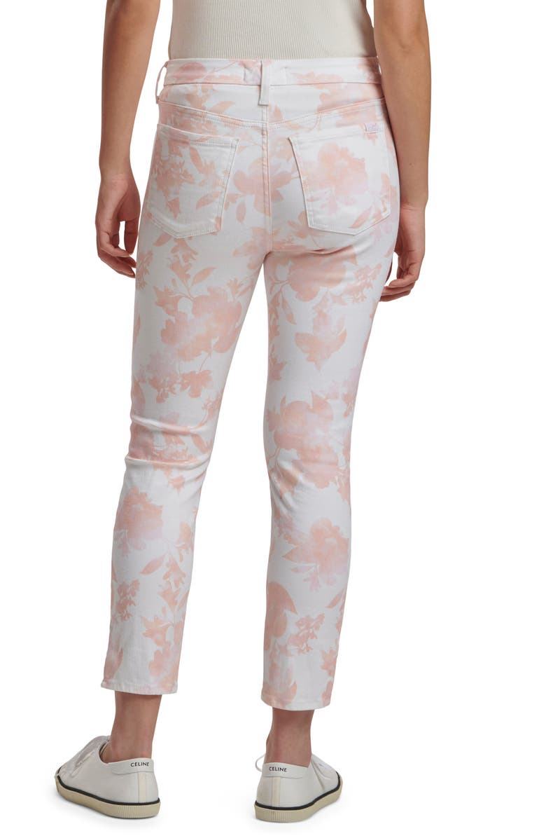 JEN7 by 7 For All Mankind Floral High Waist Crop Skinny Jeans, Alternate, color, Ombre Floral