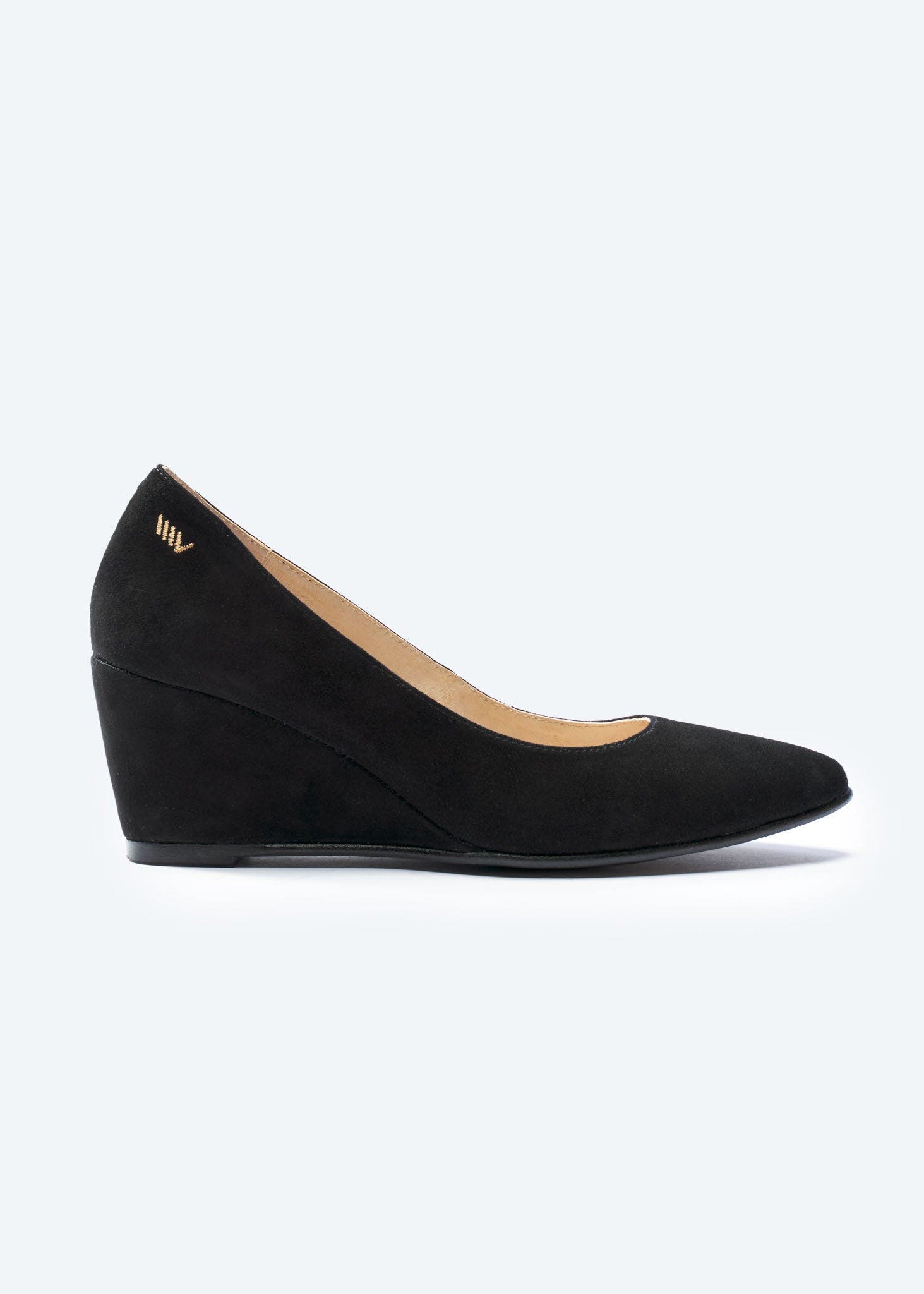 VISCATA Verona Suede Wedges, Main, color, Black