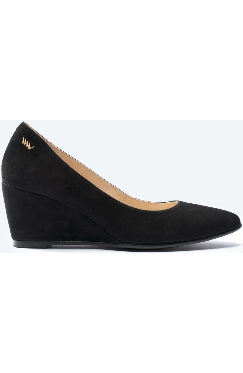 VISCATA Verona Suede Wedges, Main, color, Black