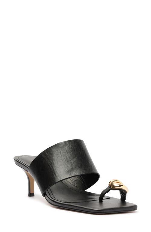 Arezzo Kendall Mid Slide Sandal In Black