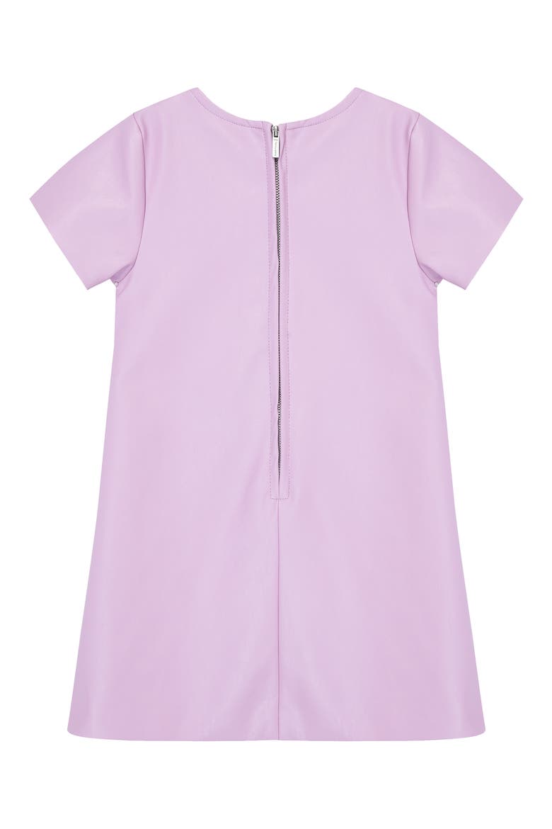 Kids' Faux Leather T-Shirt Dress, Alternate, color, LAVENDER