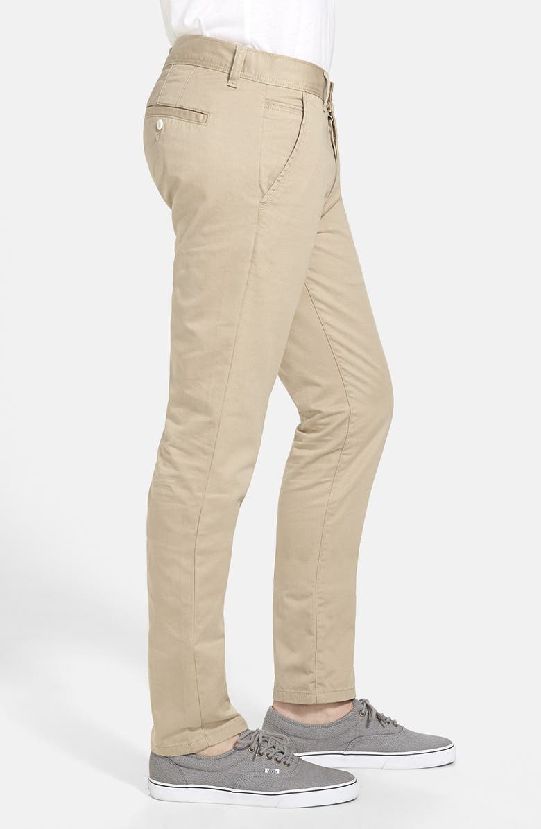 Topman Skinny Fit Stone Chinos, Alternate, color, 