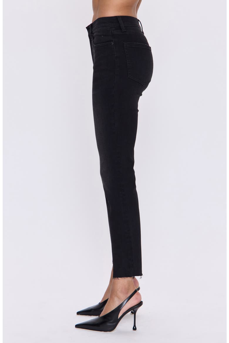 Lennon Raw Hem High Waist Crop Bootcut Jeans, Alternate, color, RAVEN