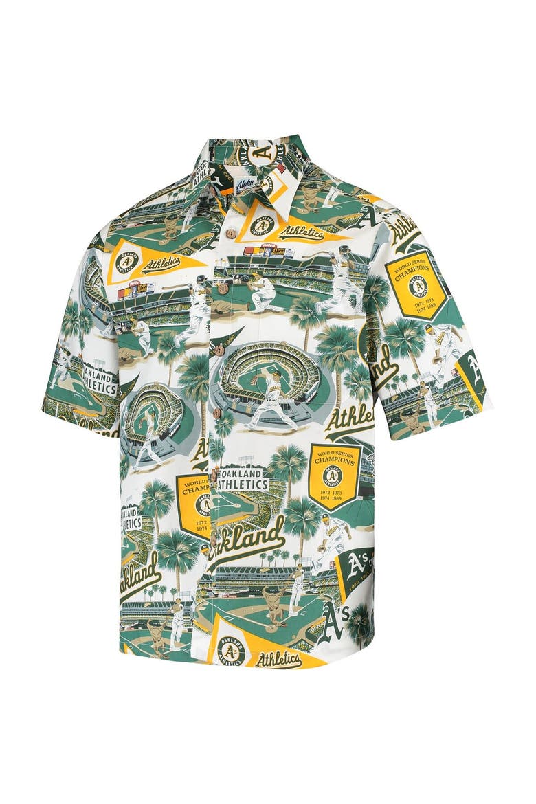 Men's Reyn Spooner Green Oakland Athletics Scenic Button-Up Shirt, Alternate, color, Green
