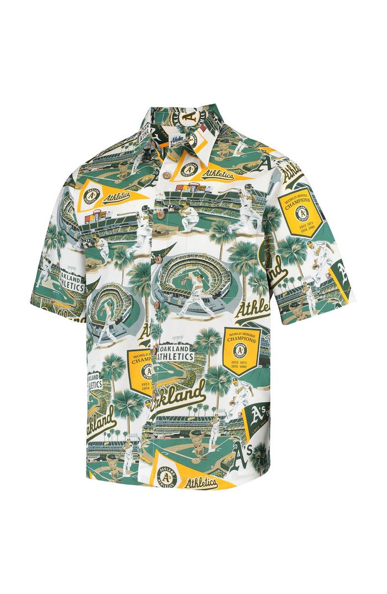 Reyn Spooner Men's Reyn Spooner Green Oakland Athletics Scenic Button-Up Shirt, Alternate, color, Green