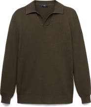 MANGO Structured Cotton Polo Sweater