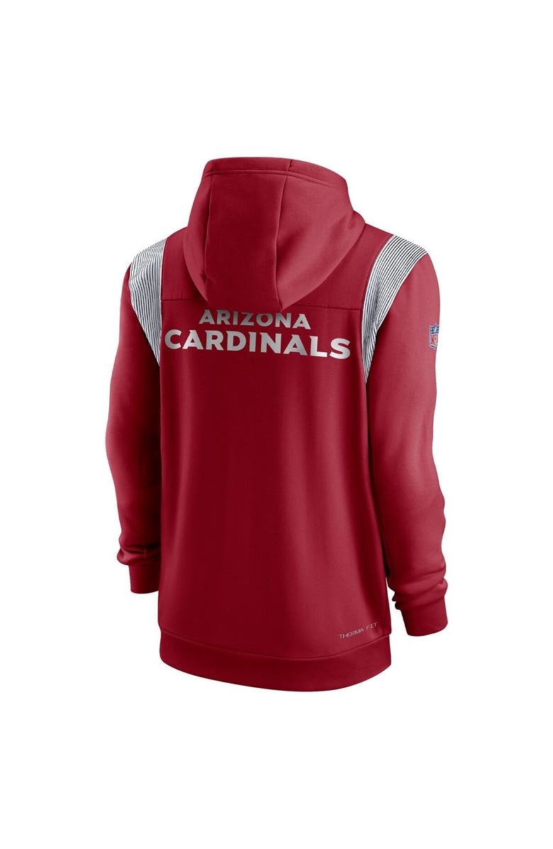 Nike Men's Nike Cardinal Arizona Cardinals Performance Sideline Lockup Full-Zip Hoodie, Alternate, color, 
