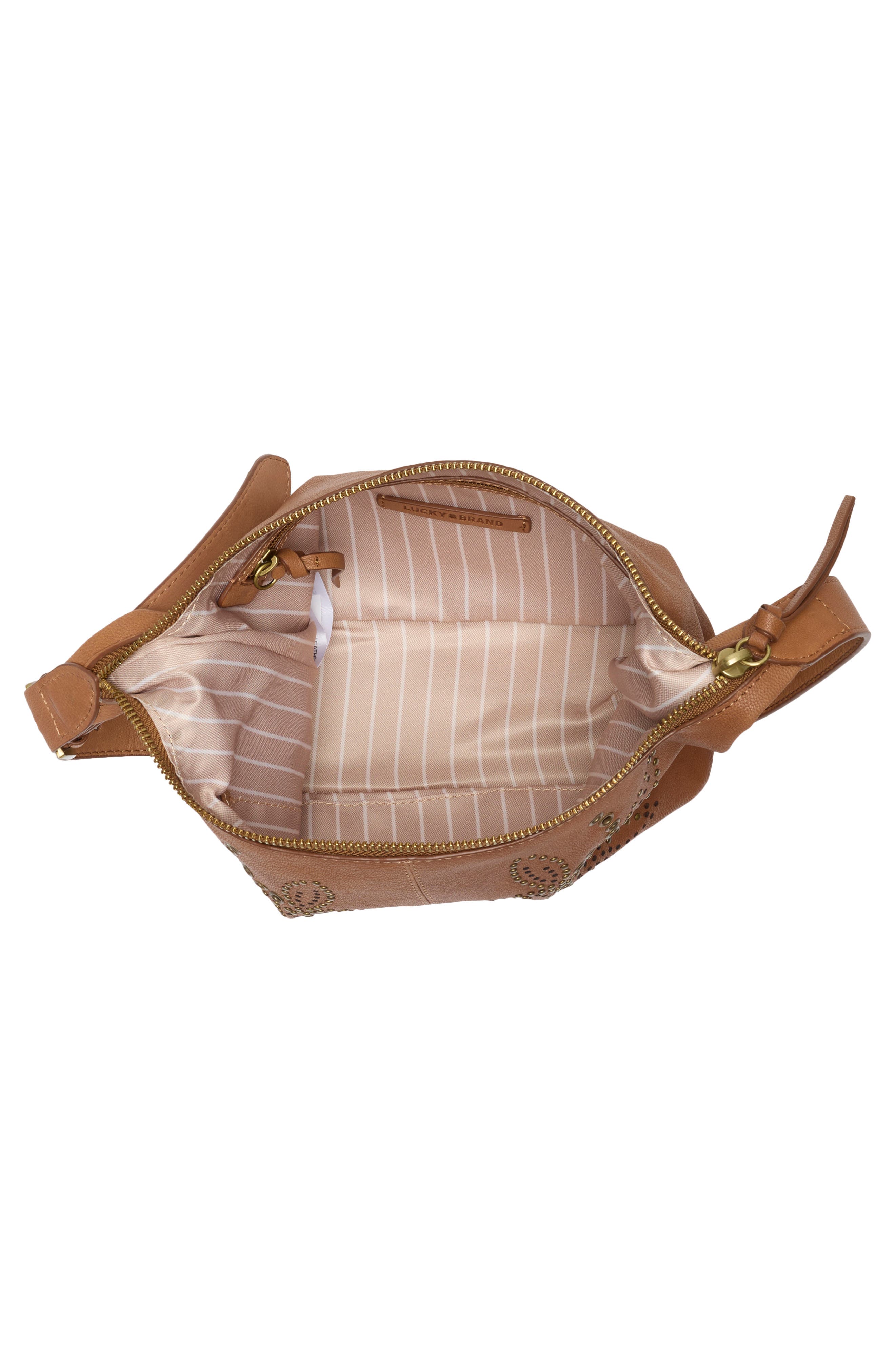 Jann Studded Leather Crossbody Bag, Alternate, color, HONEY TAN GOAT PICKLE LE