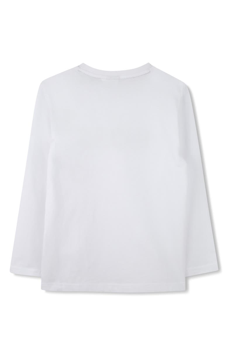 BOSS Kidswear Kids' Long Sleeve Logo Cotton Graphic T-Shirt, Alternate, color, 