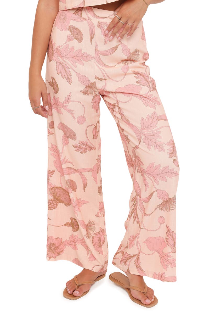Petal & Pup Brayden Print Wide Leg Pants, Main, color, Pink Floral