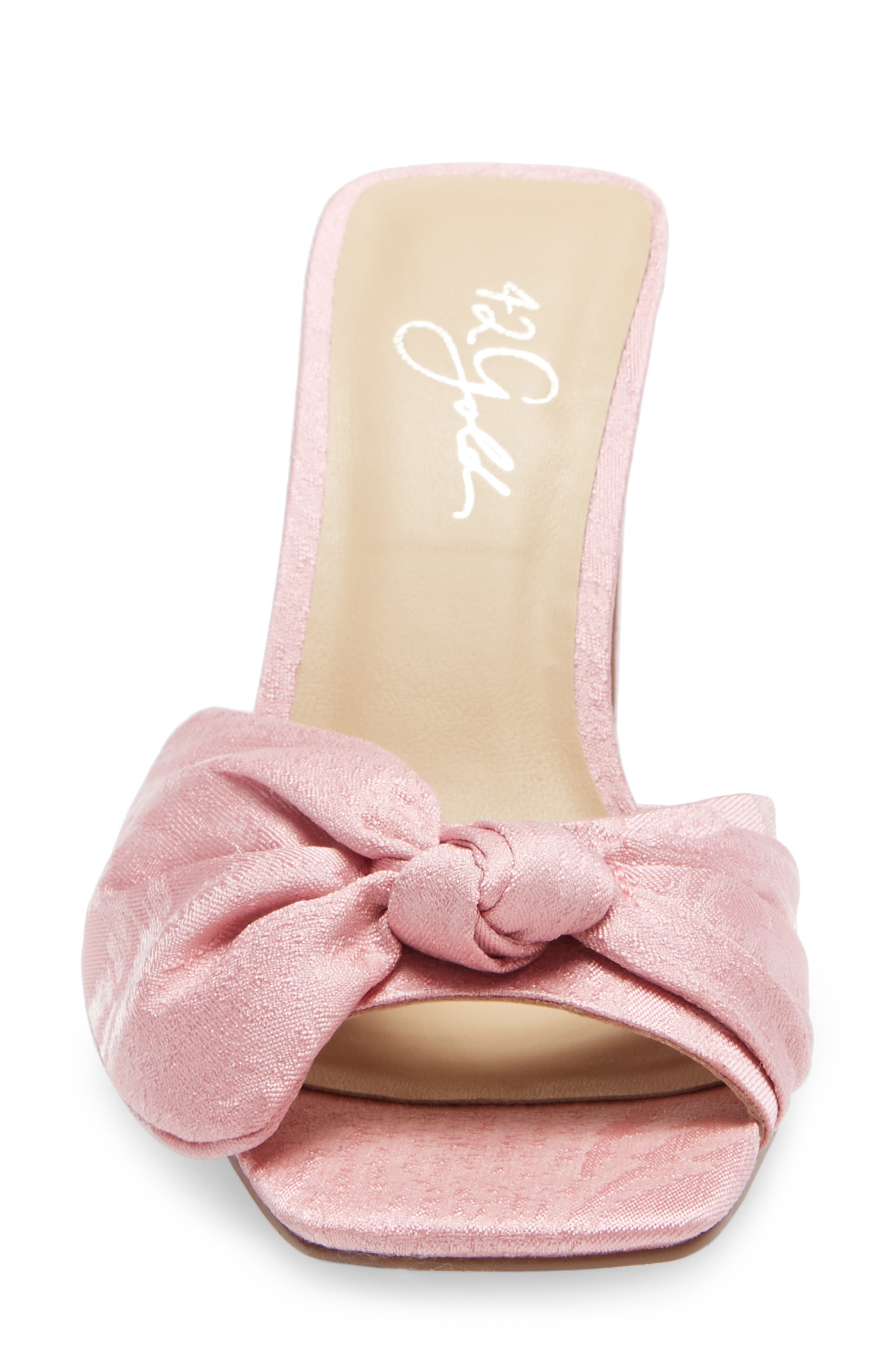 Savvy Bow Slide Sandal, Alternate, color, PINK