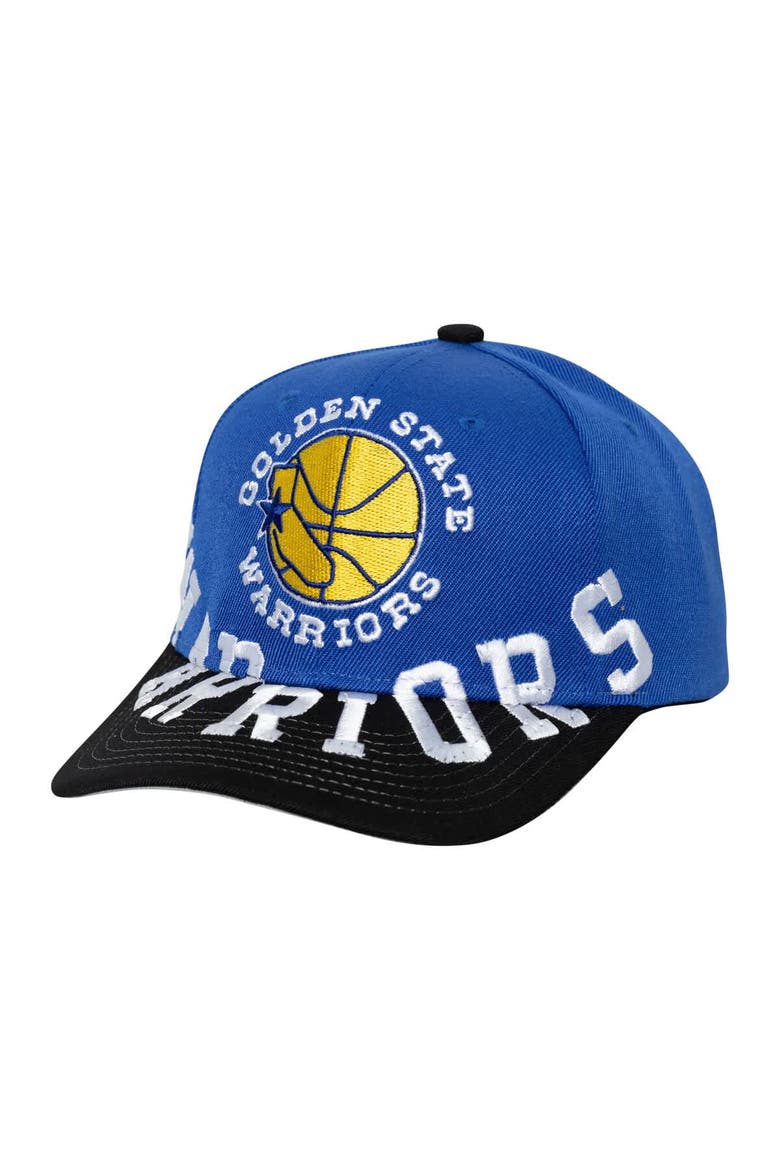 Men's Mitchell & Ness Royal/Black Golden State Warriors Underarch Two-Tone Pro Crown Snapback Hat, Main, color, Royal