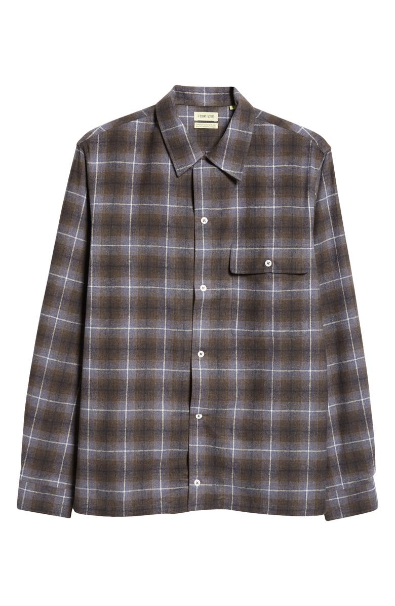 De Bonne Facture Plaid Long Sleeve Camp Shirt, Alternate, color, 